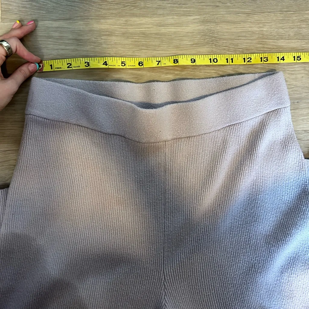 Abercrombie and FitchCollection Ribbed Knit Pants - Lilac (Size L) - Image 4