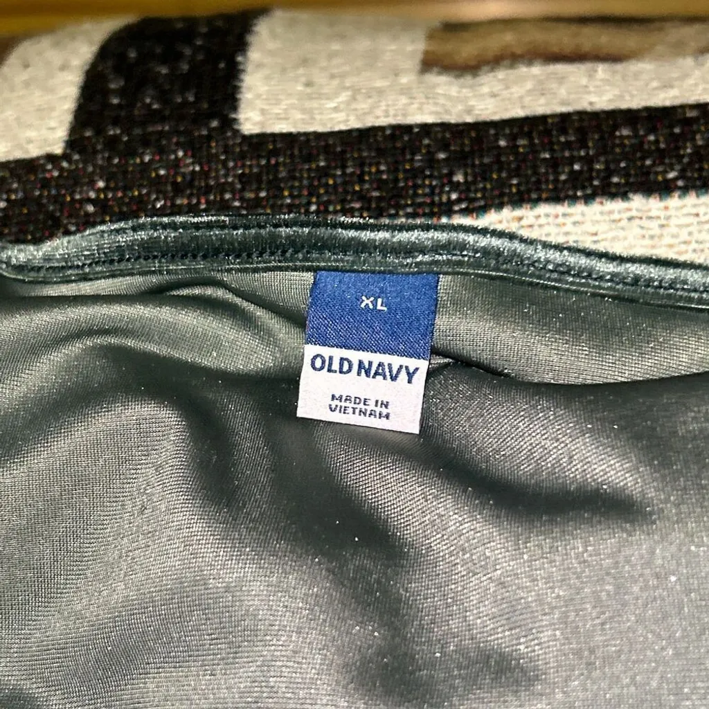 Old Navy Velvet Dress Women's Large Bottle Green Ruched - Image 4