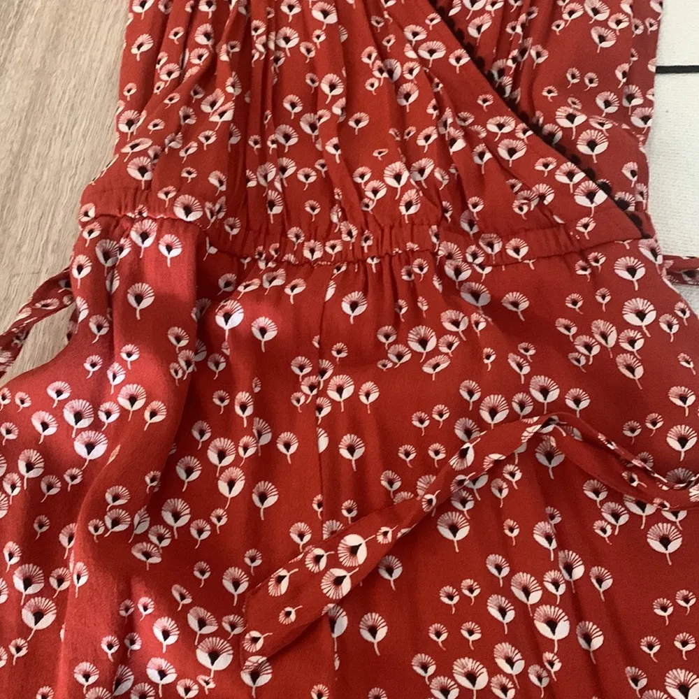 Loft Red Orange  Dandelion Romper! Size Small - Image 5