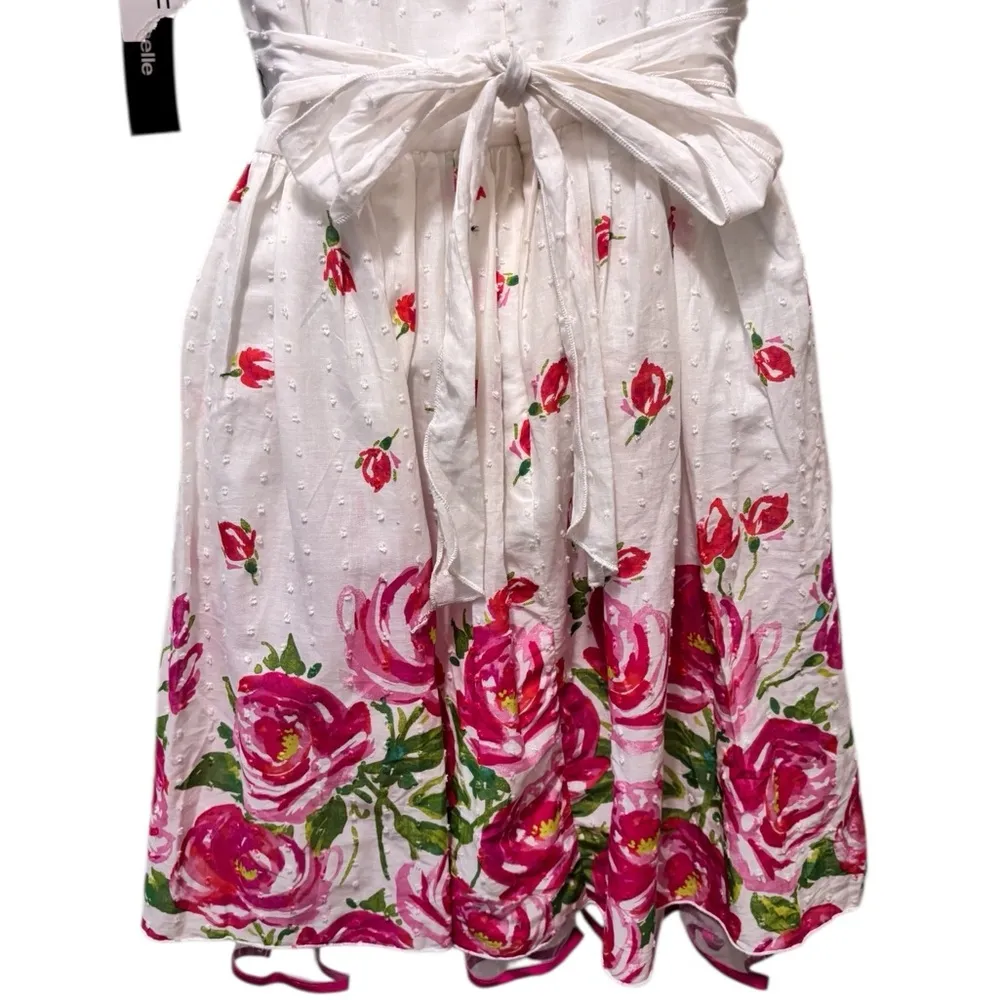 Y2K Vintage My Michelle Party Romantic Dress Jr 11 Pink White Floral Crinoline - Image 3