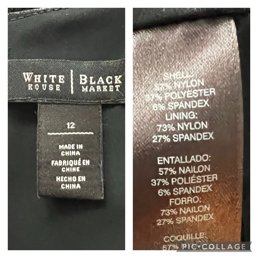 WHBM Dress Bodycon Ruched Shimmer Mini Sheath 10 Cocktail Party Evening - Image 15