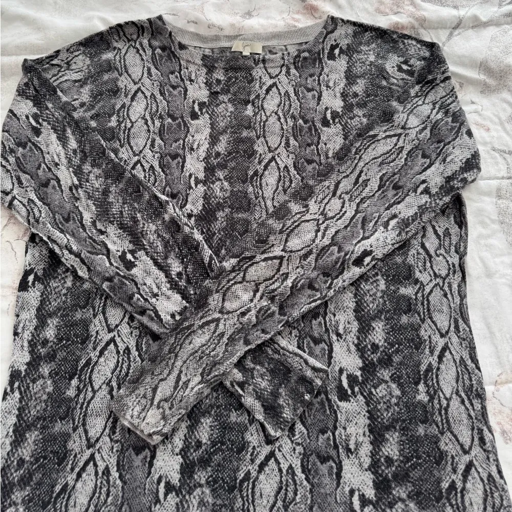 Joie Cienna python wool cashmere blend animal print sweater, size M snakeskin - Image 11