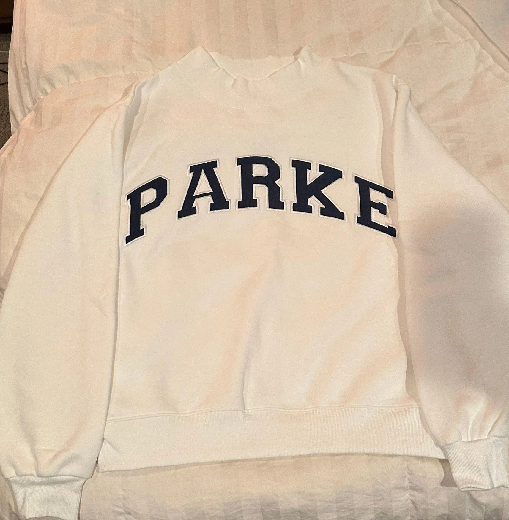 WHITE/NAVY MOCKNECK - Image 2
