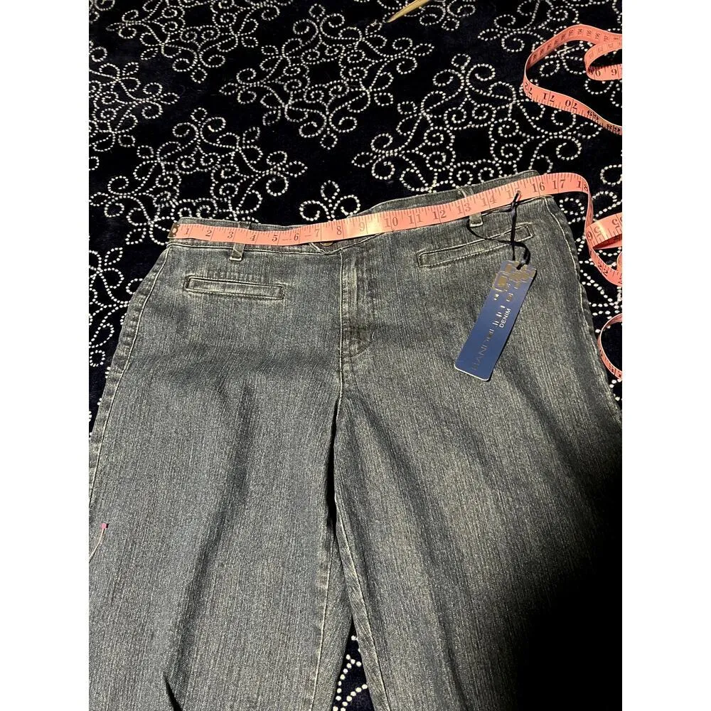 Bandolino size 10 cropped jeans high rise comfort stretch waistband cuffed - Image 7