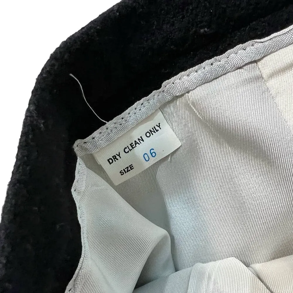 Vintage 80s Black Squares Blazer Midi Skirt Suit Van Julian sz 6 Double Breasted - Image 5