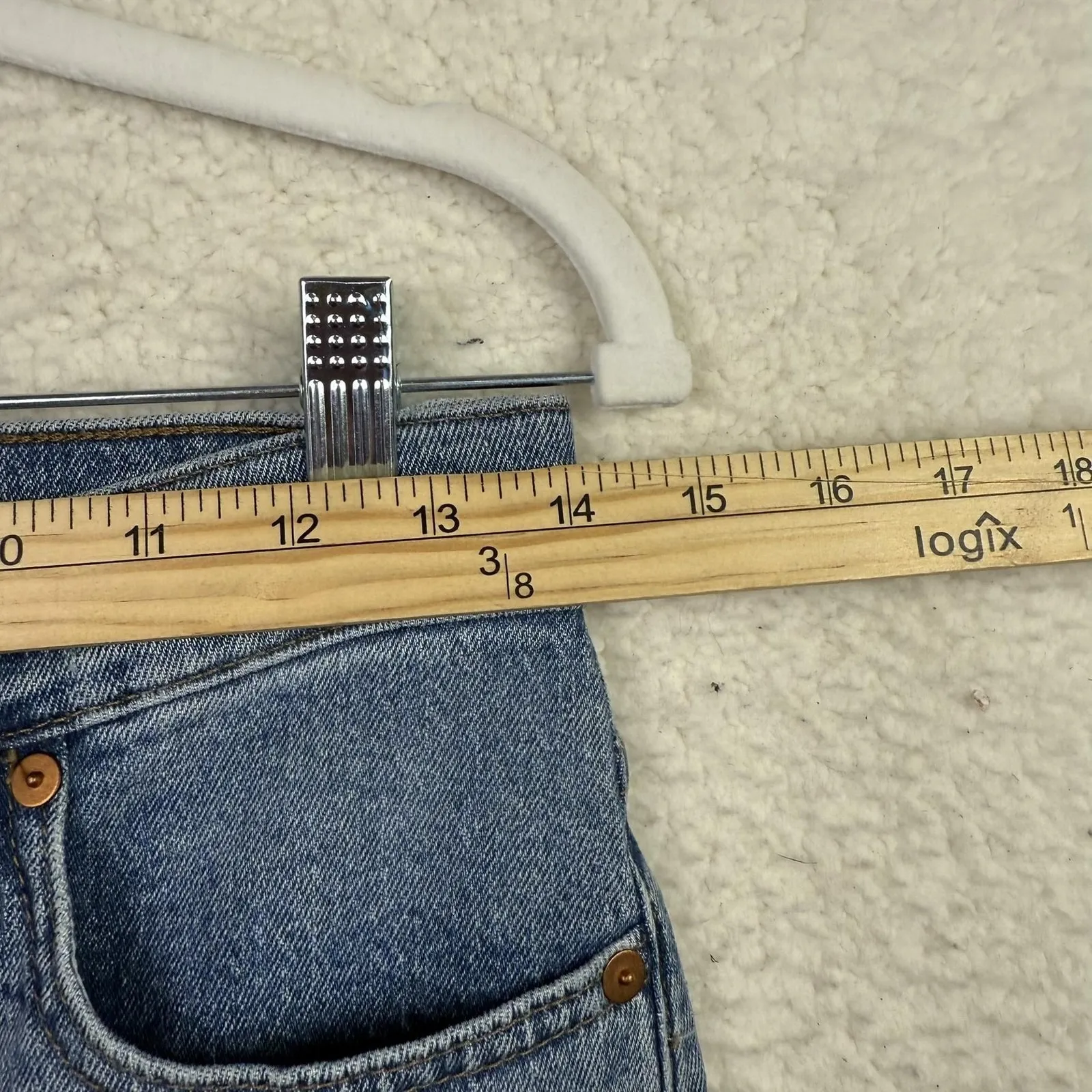 Madewell Jeans Womens 26 Blue The Perfect Vintage Jean High Rise Frayed Hem - Image 7