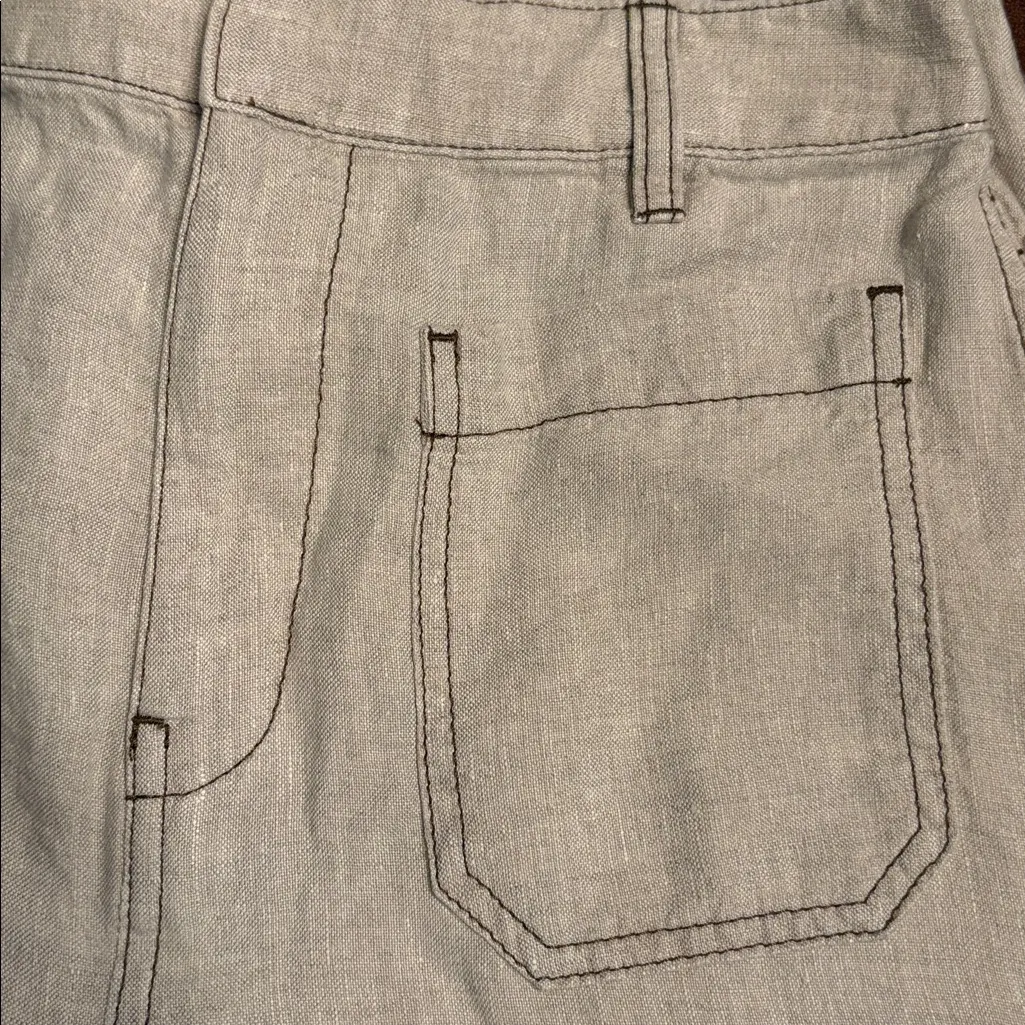 Madewell women’s Patch Pocket Flare Pant in 100% Linen natural Size 0 NWT - Image 7