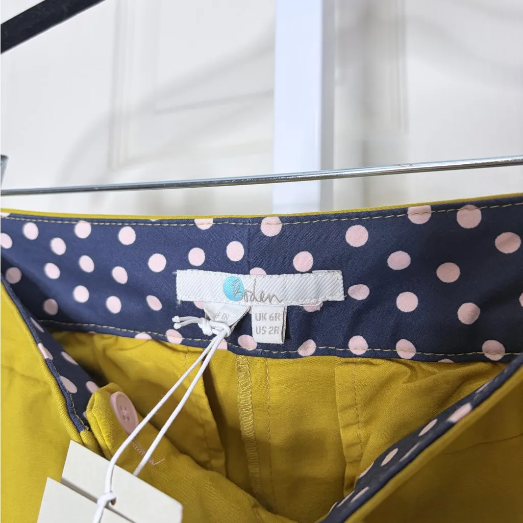 Boden Women’s Mustard Pants Size 2R New A34 Green - Image 6