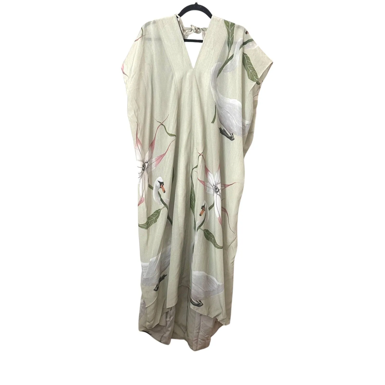 & OTHER STORIES x BRIANNA LANCE Floral Kaftan Midi Dress Green‎ NWOT One Size - Image 3