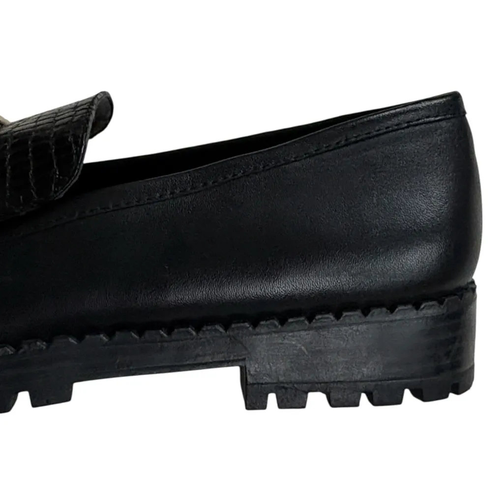 Like New Vince Camuto Leather Cabnie Loafers Black Size 8.5 - Image 4