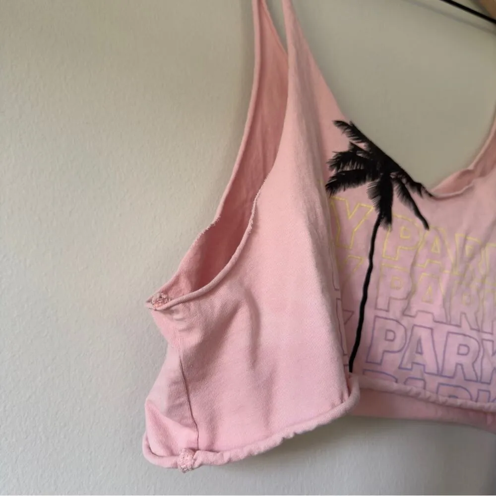 Ivy Park 100% Cotton Cropped Palm Tree Logo Tank Top Loose Fit Lightweight Cut S - Image 4