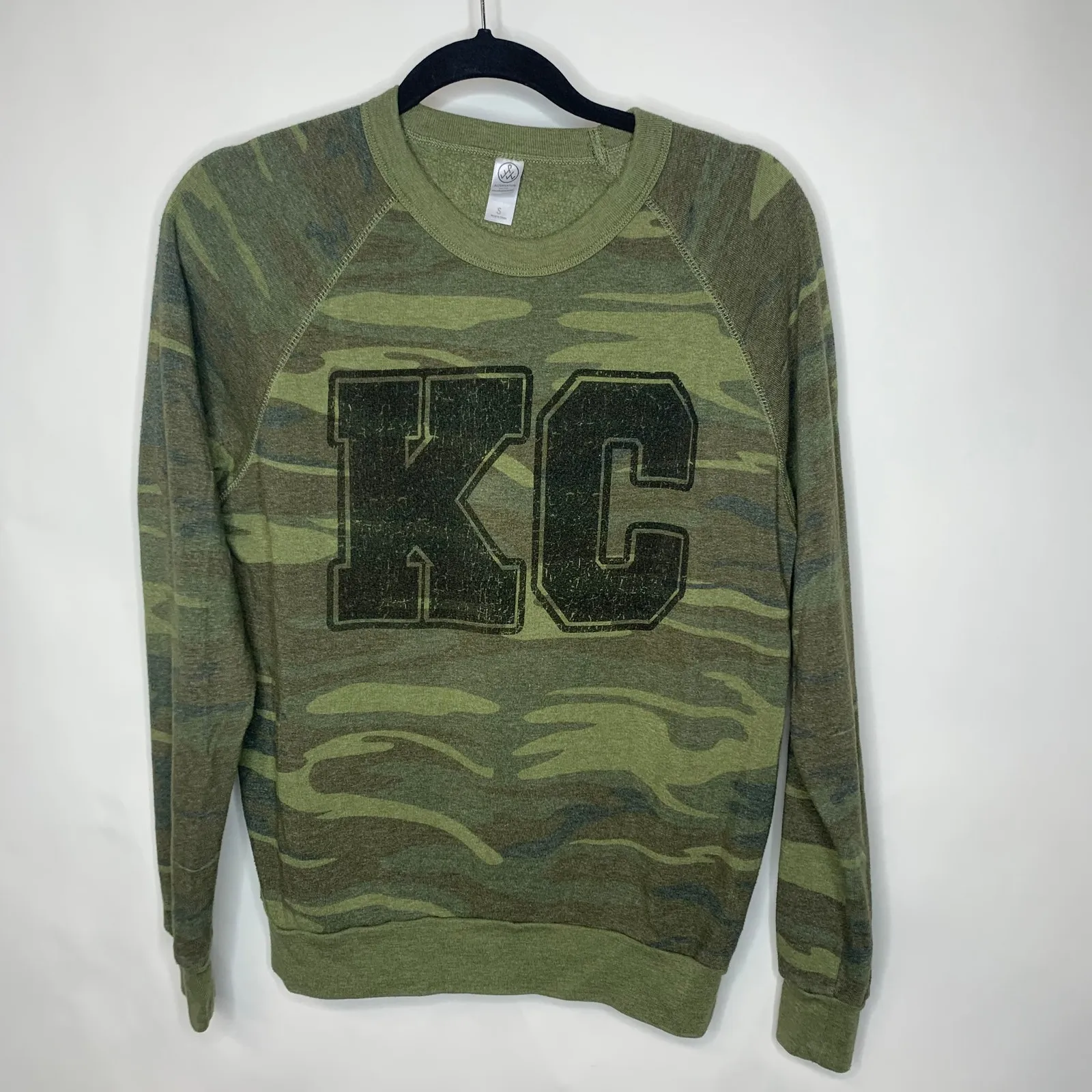 Camo Crew Neck Sweatshirt KC Sz Small - Image 5