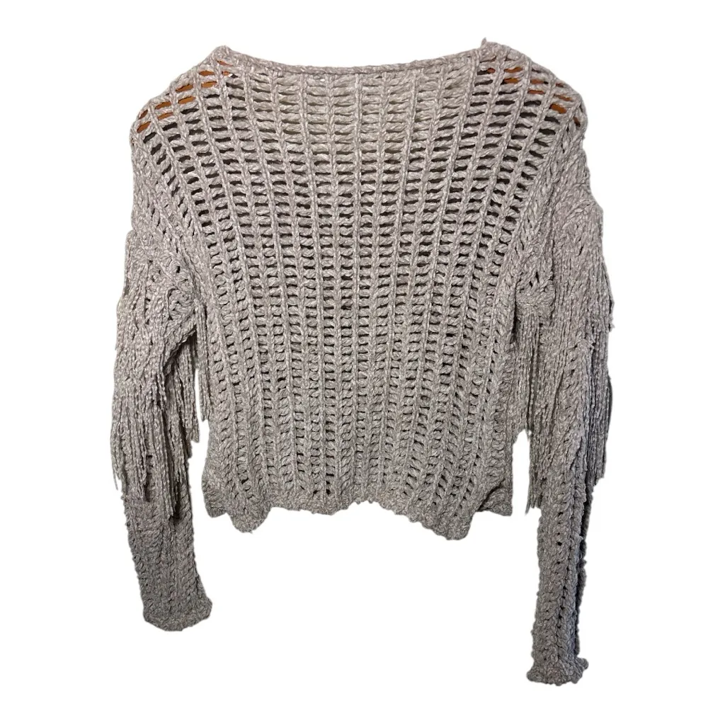 Sage Fringe Knit Sweater - Cream - Image 3