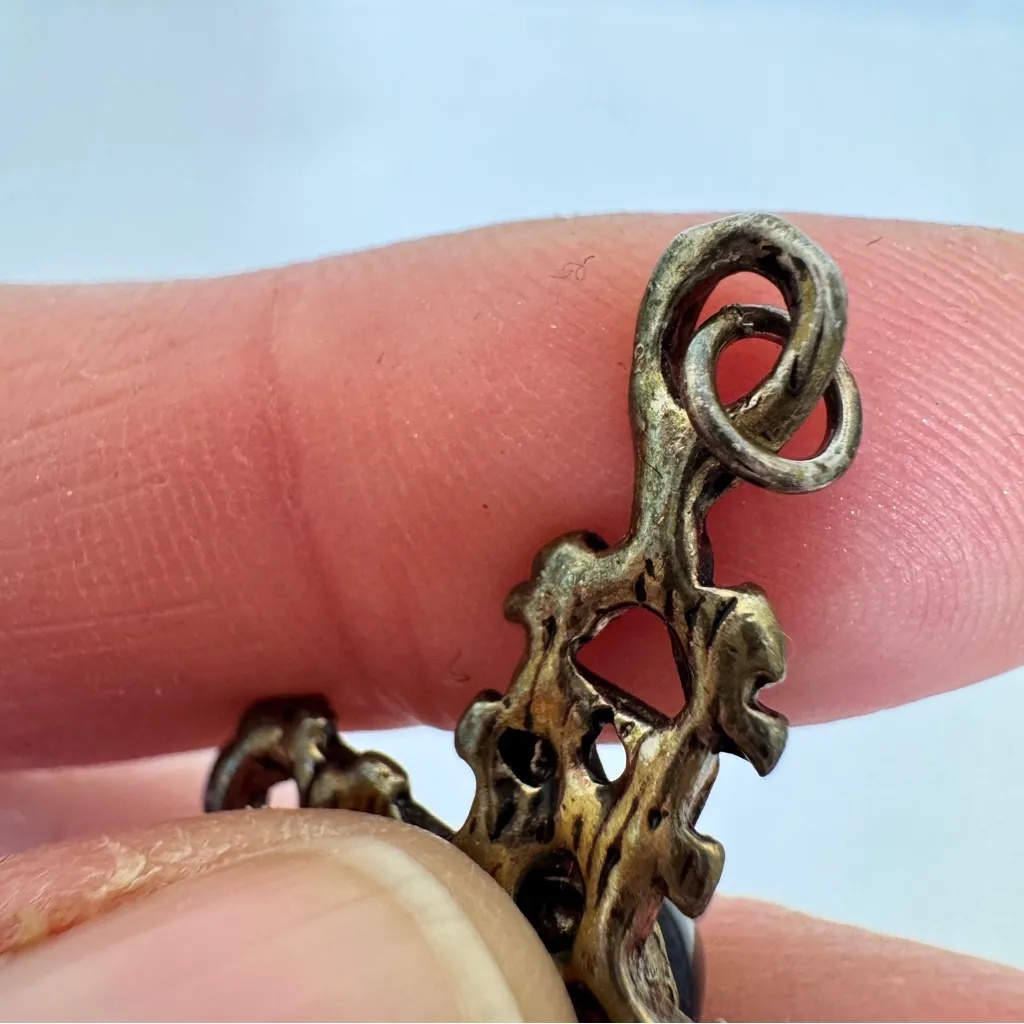 Religious Necklace Pendants Two Metal Cross Pope St Pius Metal Gold - Image 5