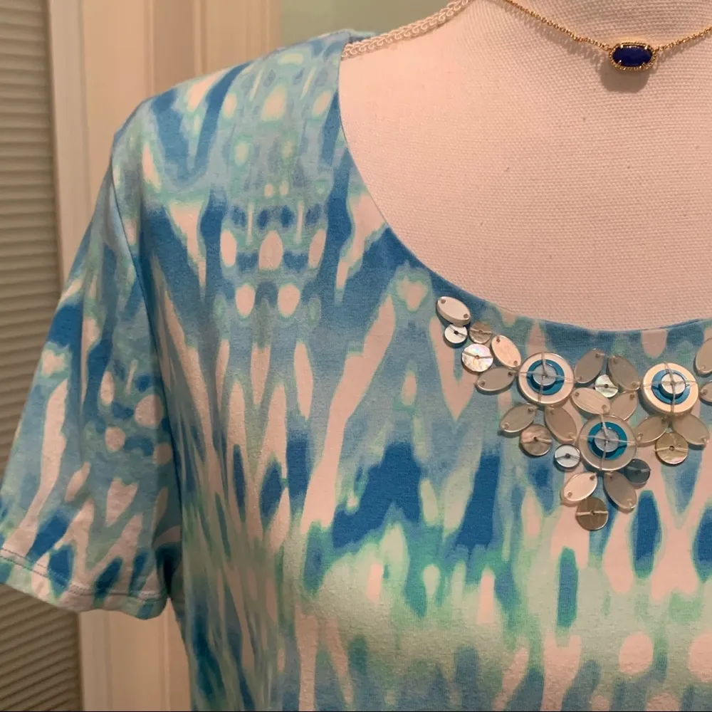 Ruby Rd. Tie Dye Embellished Shirt Top XL - Image 3