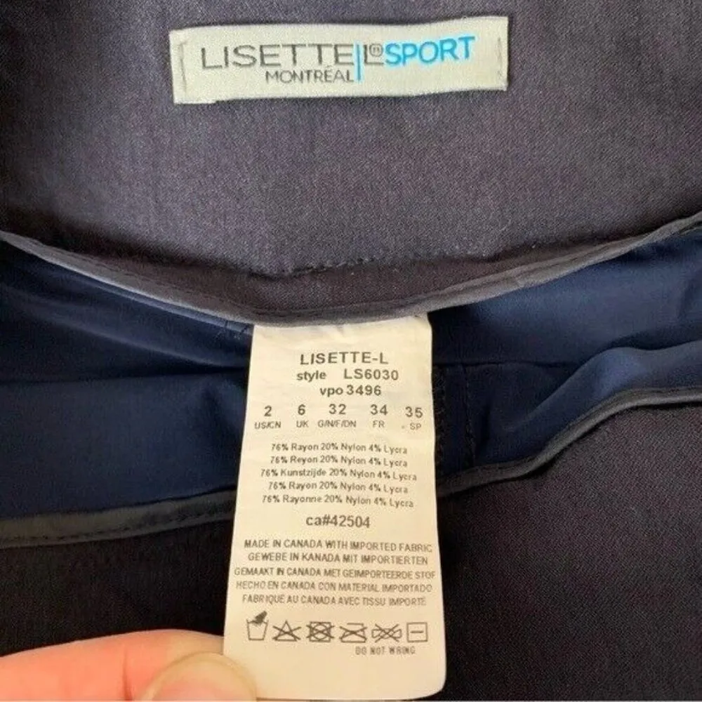 Lisette L Sport 2 Blue Skort Stretch High Rise Golf Tennis Athletic Skirt - Image 4