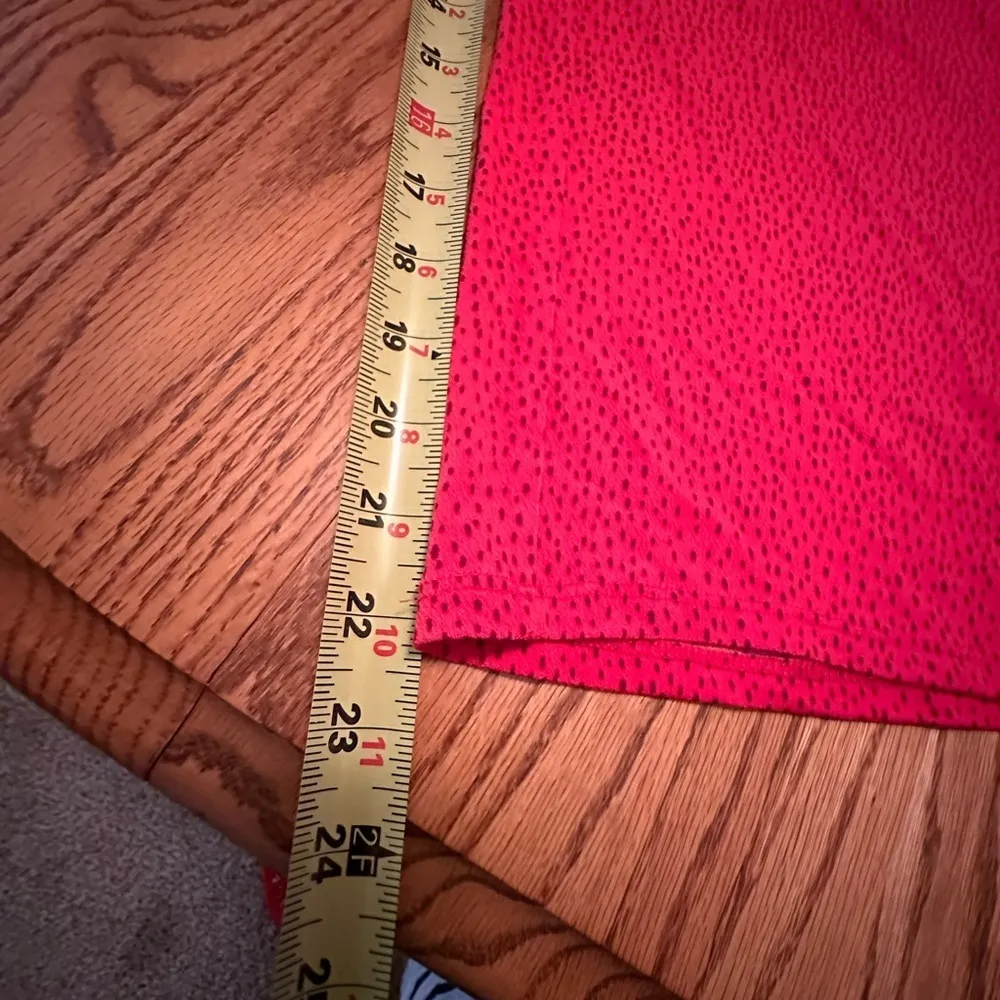 Express Dot Printed Strapless Cropped Capri Jumpsuit Sz XS Red Drawstring Waist - Image 14