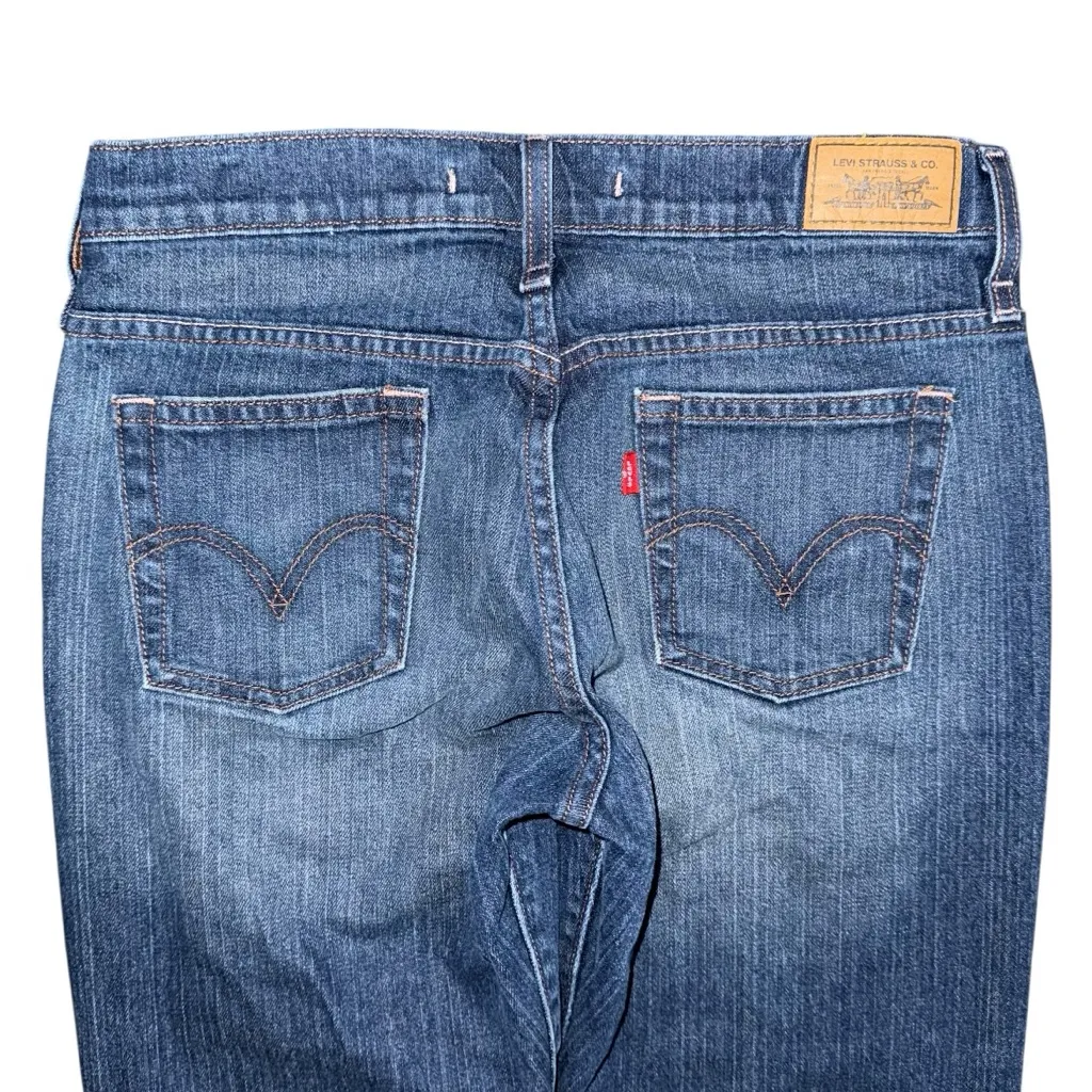 VTG Y2K Levi’s 515 Cuffed Capri Jeans Women’s 6 Medium Blue Denim Mid Rise Retro - Image 4