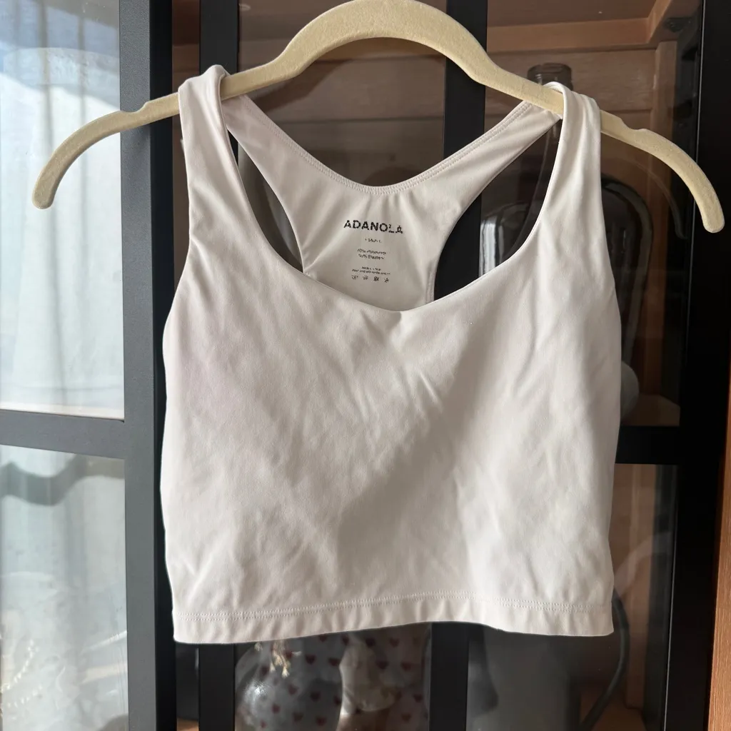 Adanola Tennis Collection V Neck Bralette sports bra tank top racerback scoop - Image 7