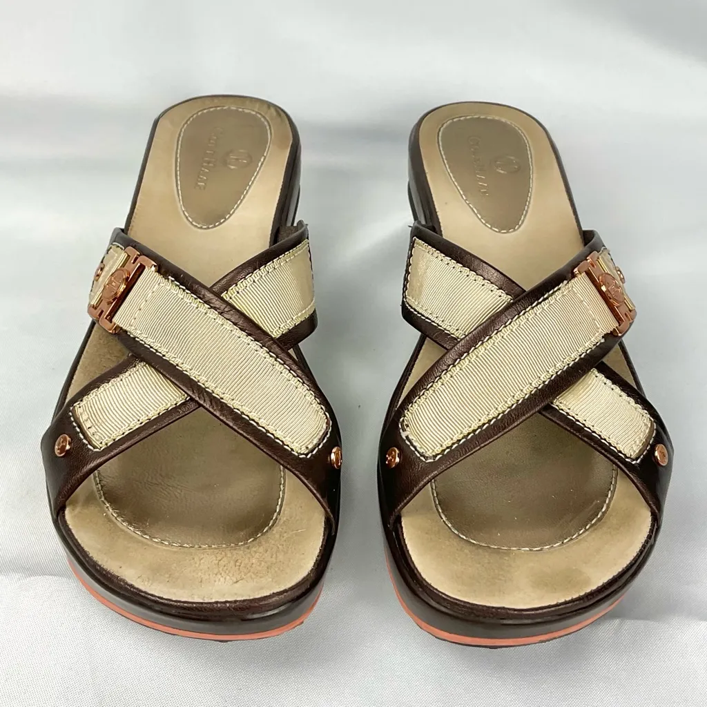 Cole Haan Nike Air Alta Wedge Heel Slide Sandals Sz 10 AA - Image 8