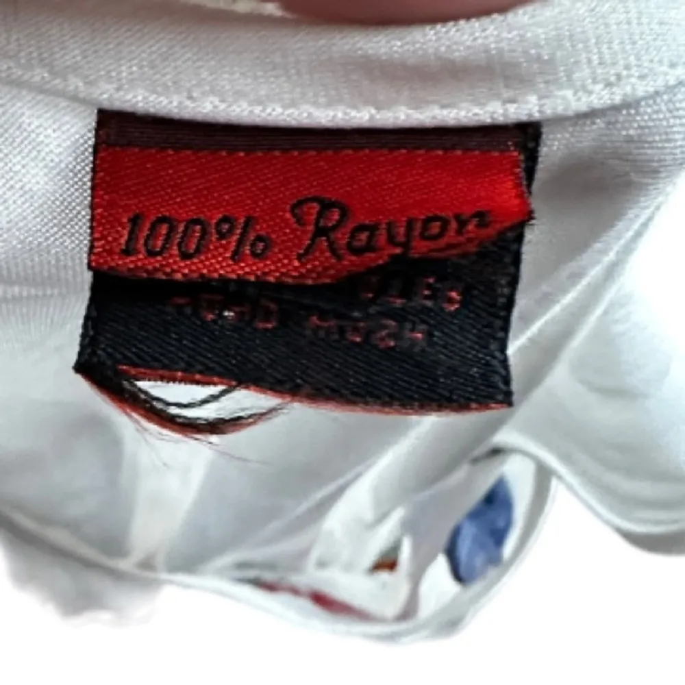 Rayon Colorful‎ Dress White Size M - Image 6