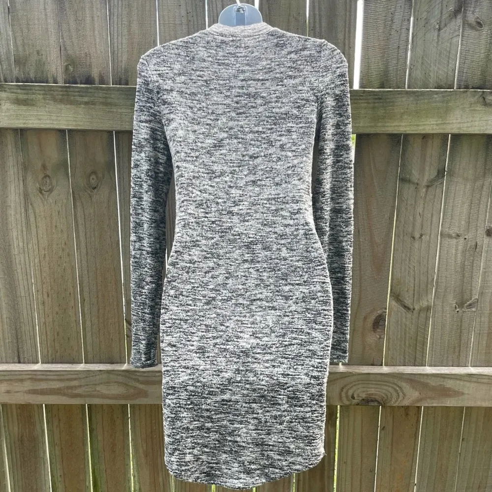 Express Heather Gray mock turtle neck long sleeve mini dress - Image 2