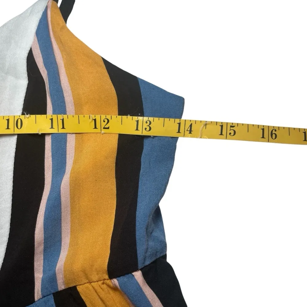 UO Urban Outfitter Tootsie Vertical Stripe Button-Through Jumpsuit Small Romper - Image 7