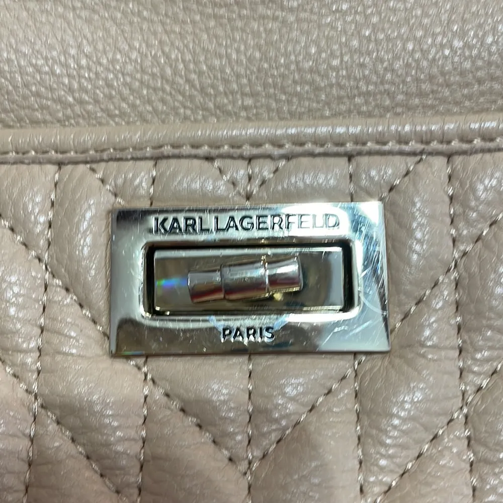 Paris beige handbag with strap - Image 2