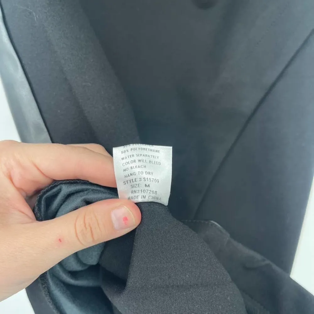 Gracia  Vegan Leather Knit Pencil Skirt Womens Sz M Black Crossover Back New - Image 7