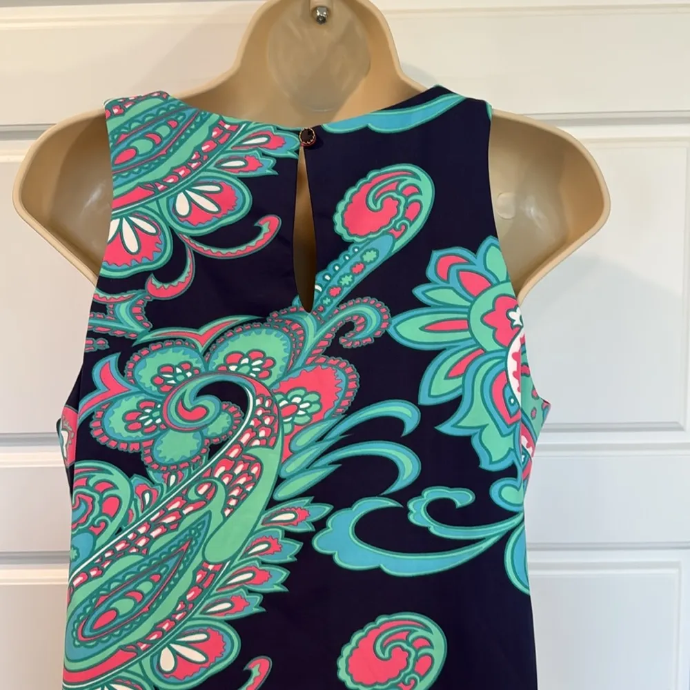 Britt bright floral sheath dress Small Blue - Image 4