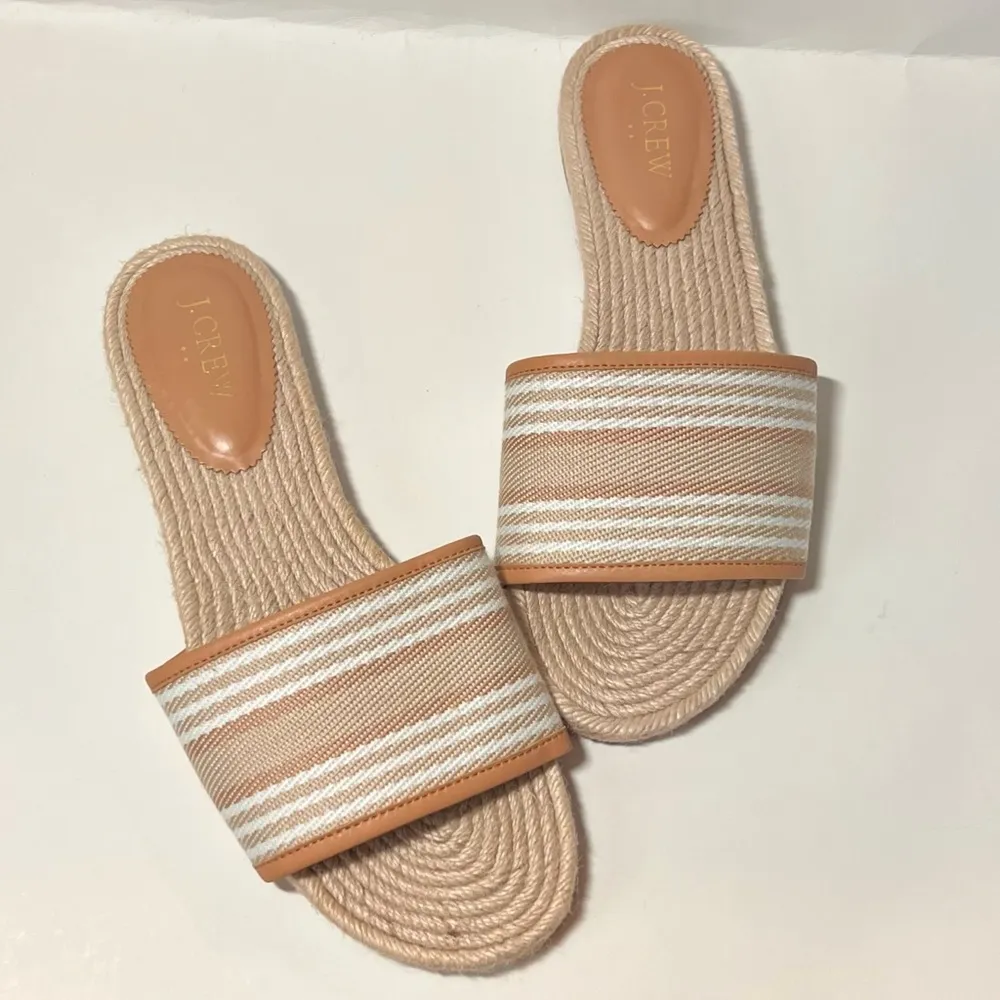 J Crew Espadrille Slide Sandals Beachy Boho  US 9 - Image 3