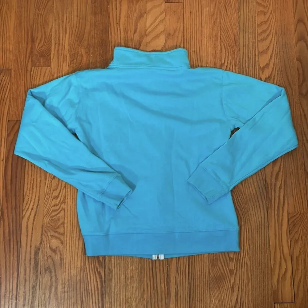 J.America Talladega Superspeedway Full Zip‎ Sweatshirt Light Blue Women’s Small - Image 2