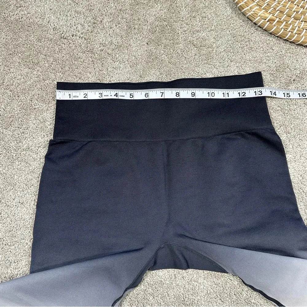 Zyia Active Black/White Ombre High Rise Performance Squat Proof 7/8 Leggings M - Image 12