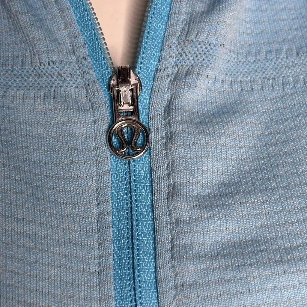Lululemon Run: Swiftly Tech 1/2 Zip Heathered Blue Moon Size 12 - Image 6