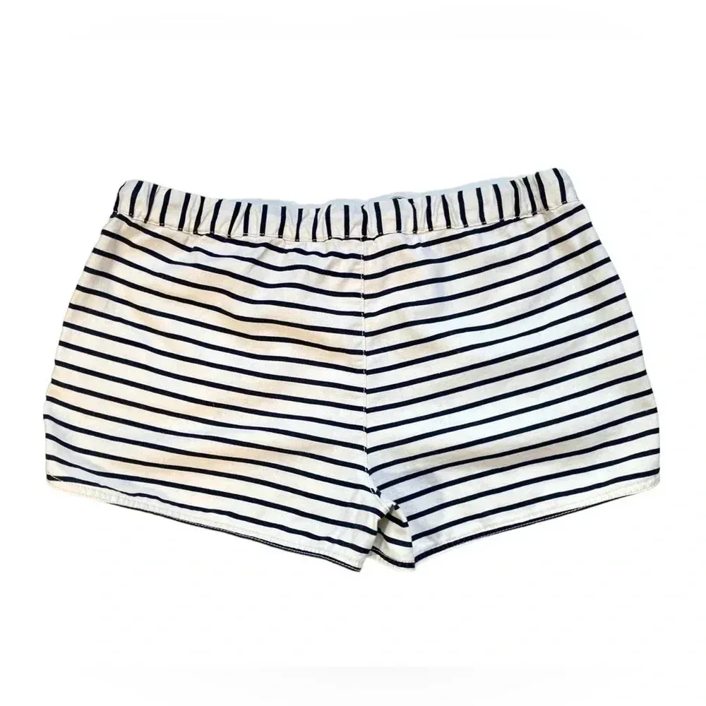 J.Crew Linen Blend Striped Drawstring Shorts Blue - Image 5