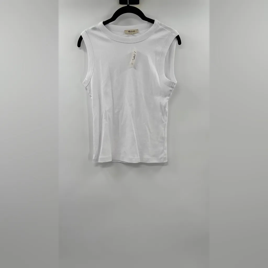 Madewell The '90s Crew Neck Tank in Compact Cotton - Image 5