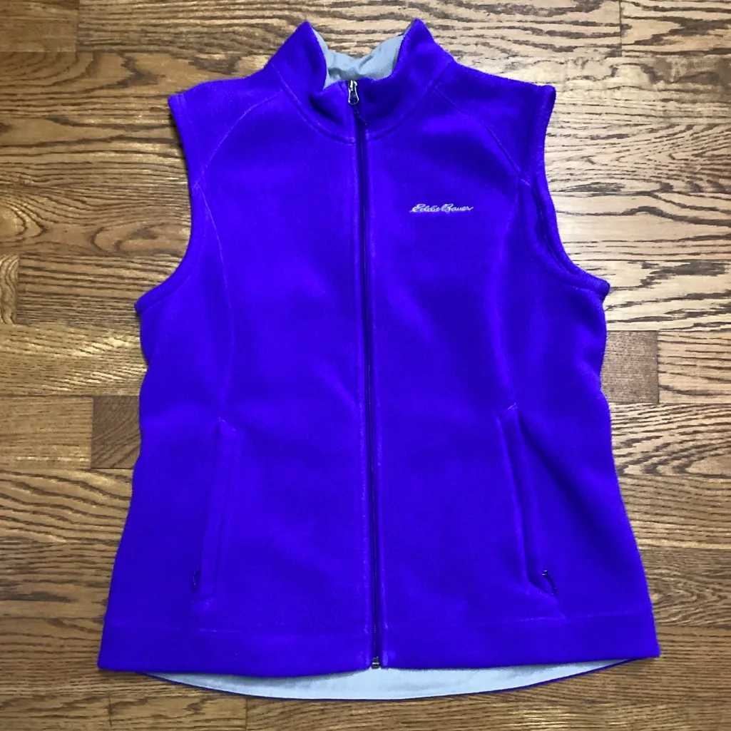 Eddie Bauer fleece vest. Purple. Size Large - Image 4