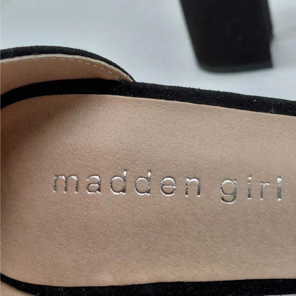Madden Girl Beella Dress Sandal Womens 10M Black Strappy Chunky Block Heel Shoes - Image 5
