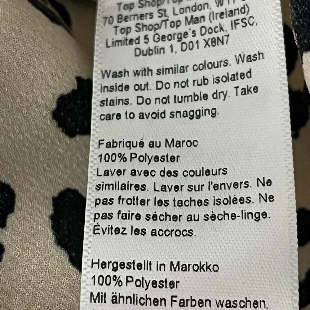 Topshop Leopard Print Button Up Cropped Blouse Womens Tie Hem Mobwife Satin 6 - Image 7