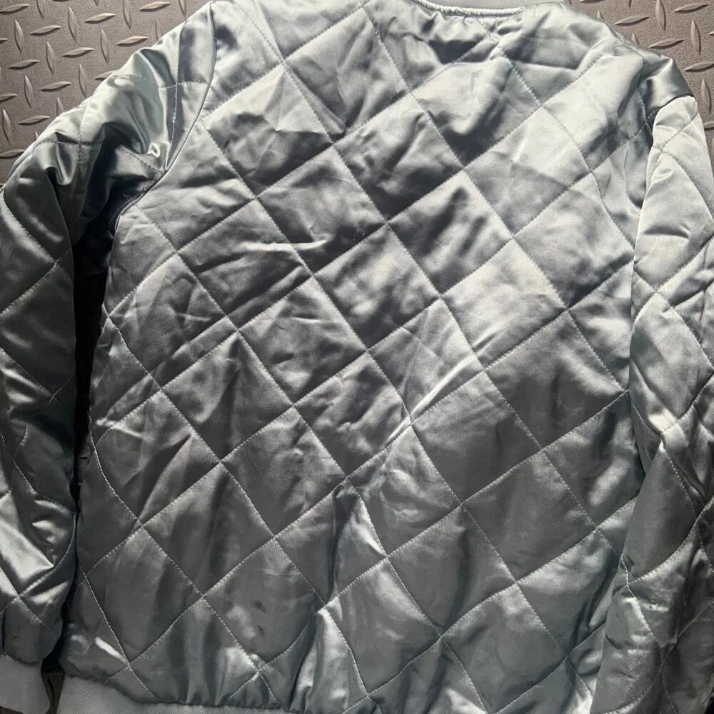Grey forever 21 quilted bomber - Image 4