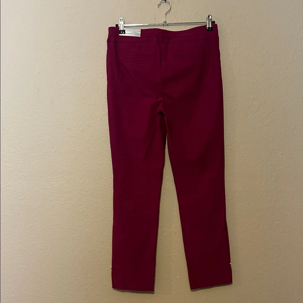 Chico's So Slimming 360 Brigitte Rivet Hem Slim Pants In Orchid Flower Size4 NWT - Image 7