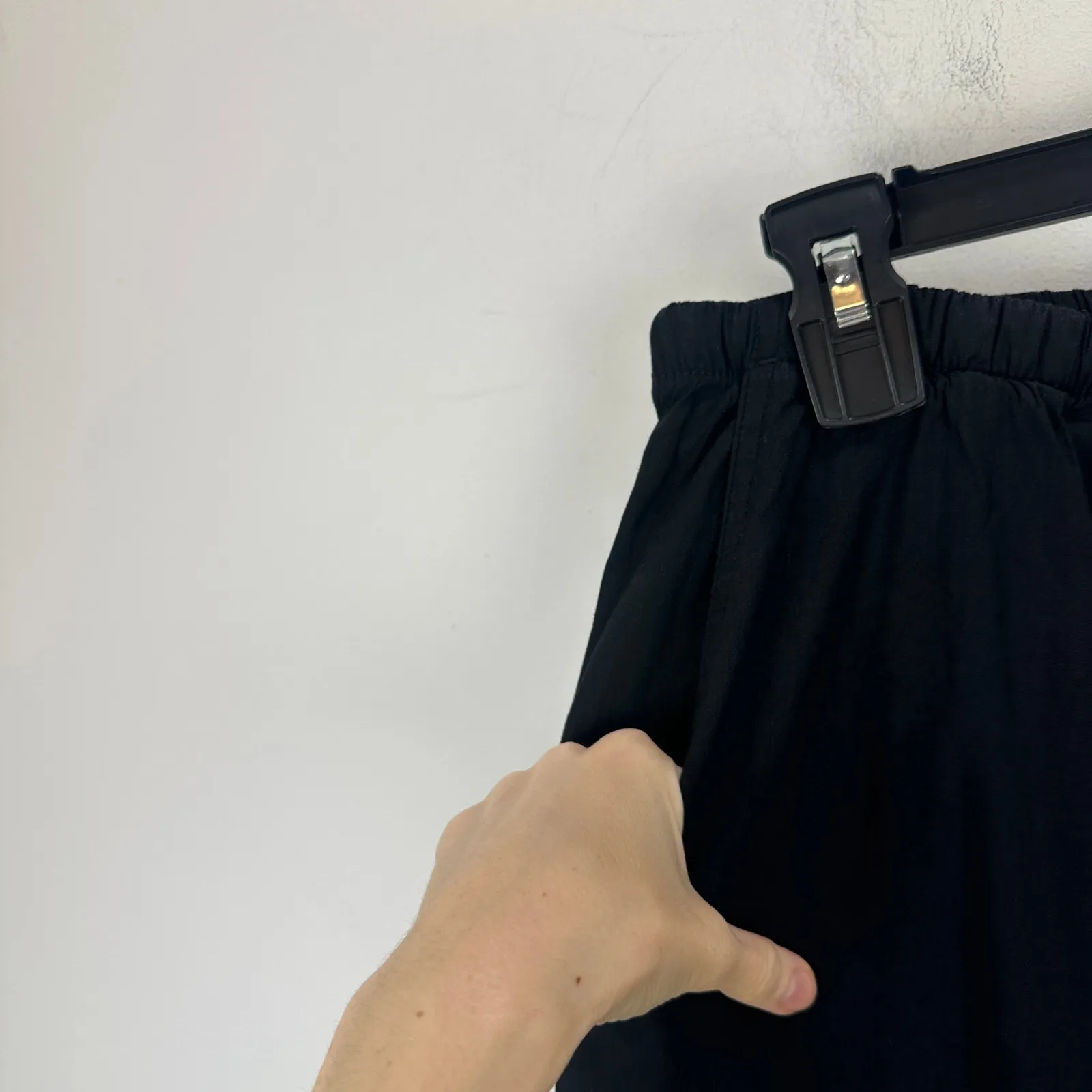 Athleta Tall Paradise Mid Rise Wide Leg Pant Black Linen Blend Relaxed M NWT - Image 8