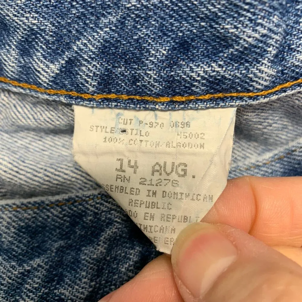 Faded Glory Vintage Jeans Sz 14 Rigid Denim 32" Waist - Image 6