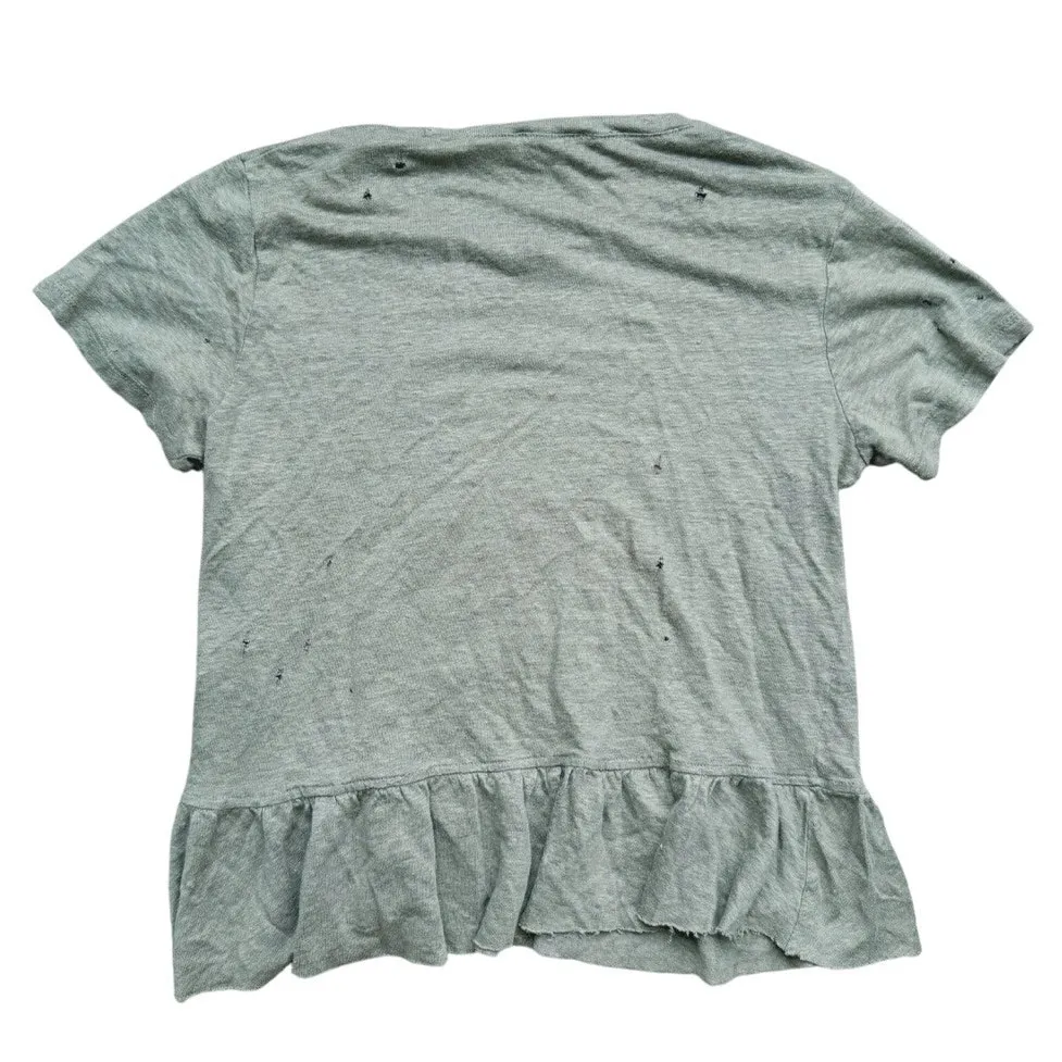 Generation Love FairyGrunge Distressed Ruffle Top Medium Green Whismigoth Goblin - Image 3