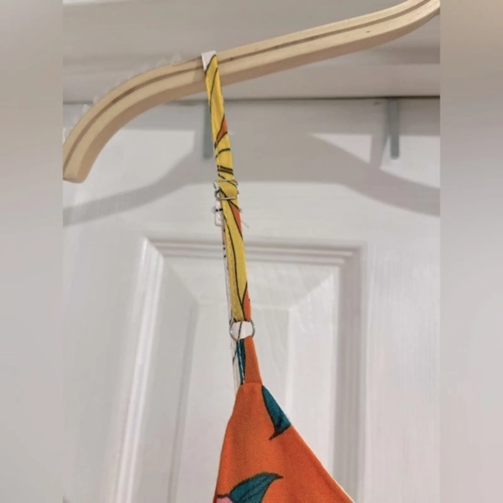 Emily Wonder Women’s Orange Floral Spring Garden Dress Sz Small - Image 4