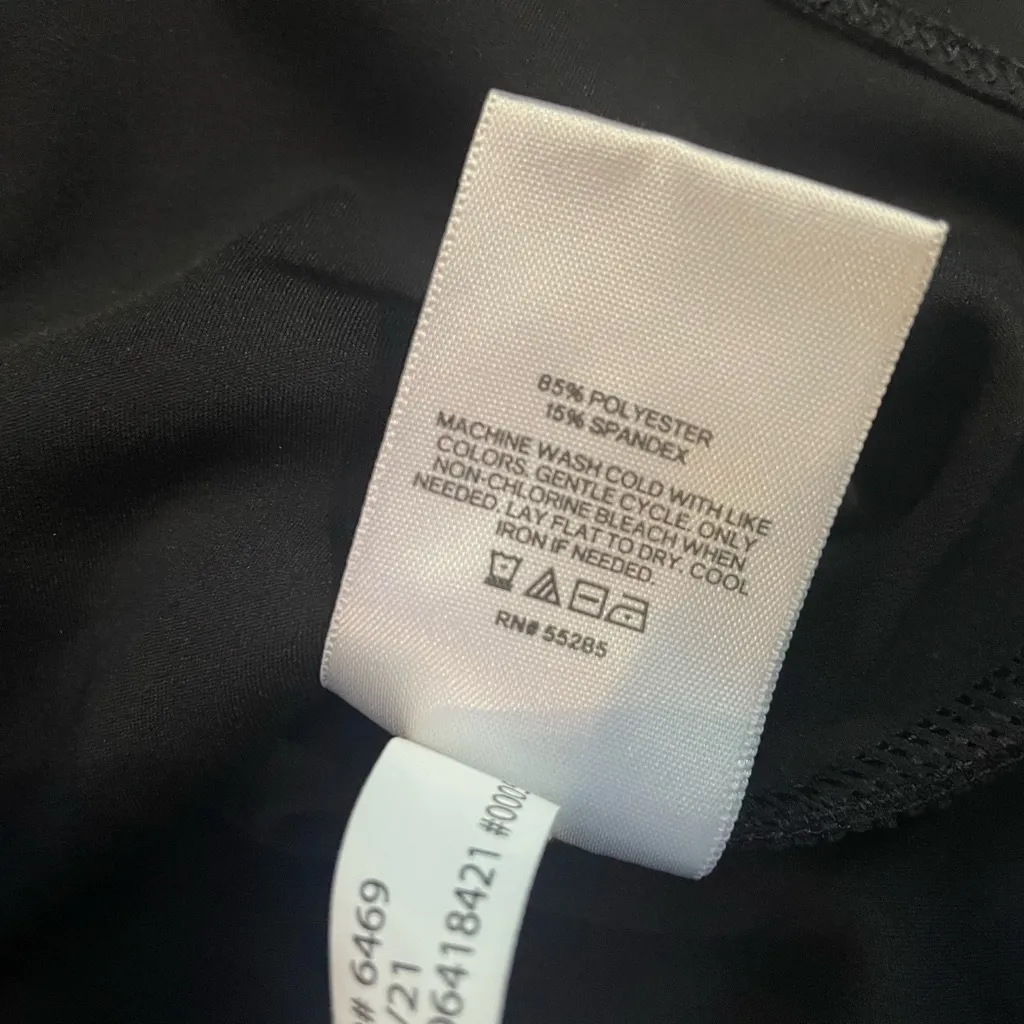 Express Body Contour High Neck Cropped Black Tank ~ Size Small - Image 6