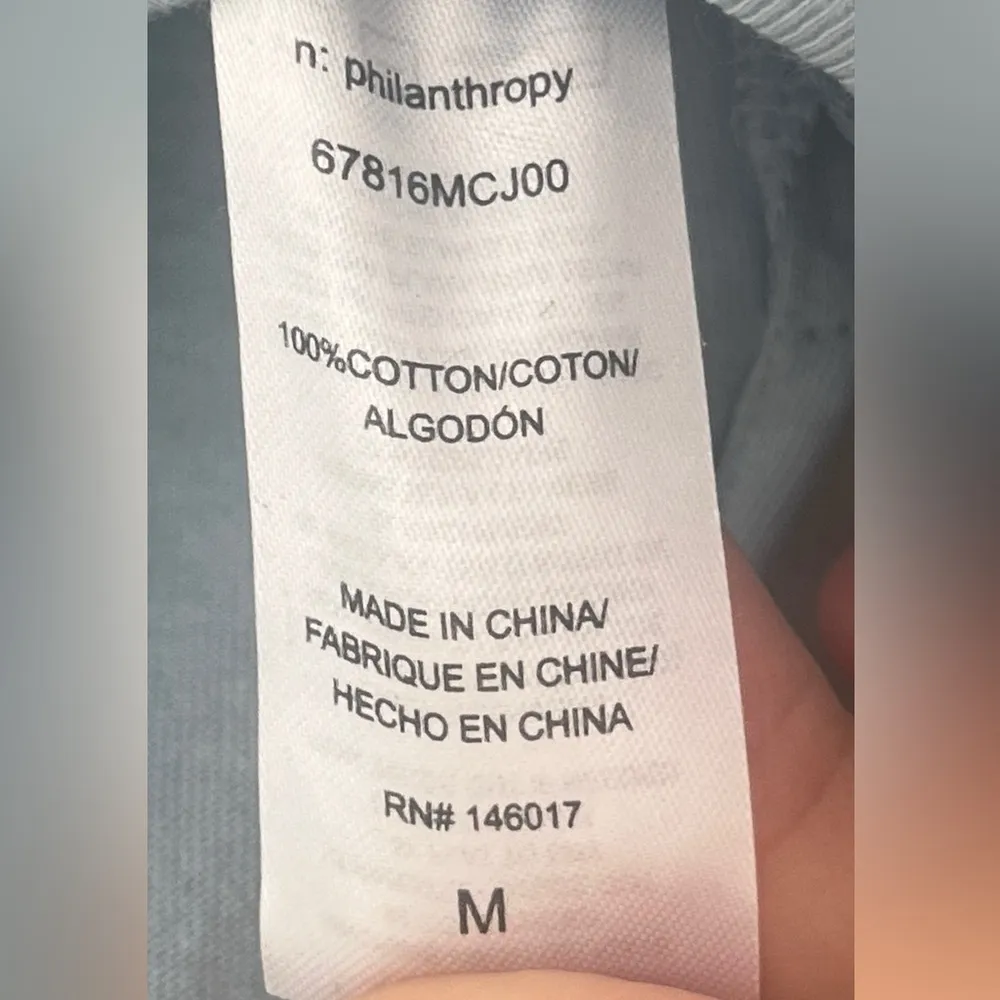 N: philanthropy lawes one piece jumpsuit blue cotton soft NWT New size medium - Image 5