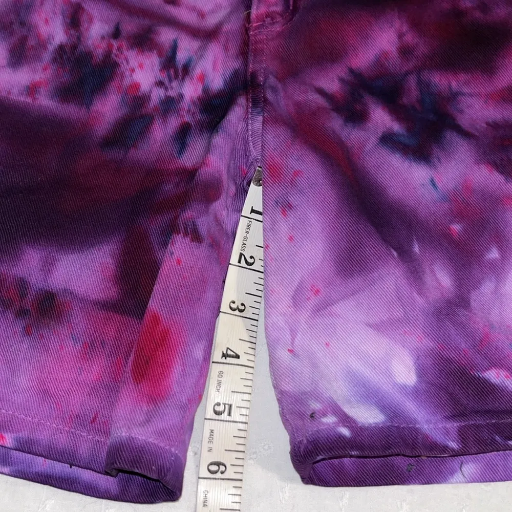 90s • Vintage Guess Jean shorts • custom tie dyed • psychedelic • festival - Image 8
