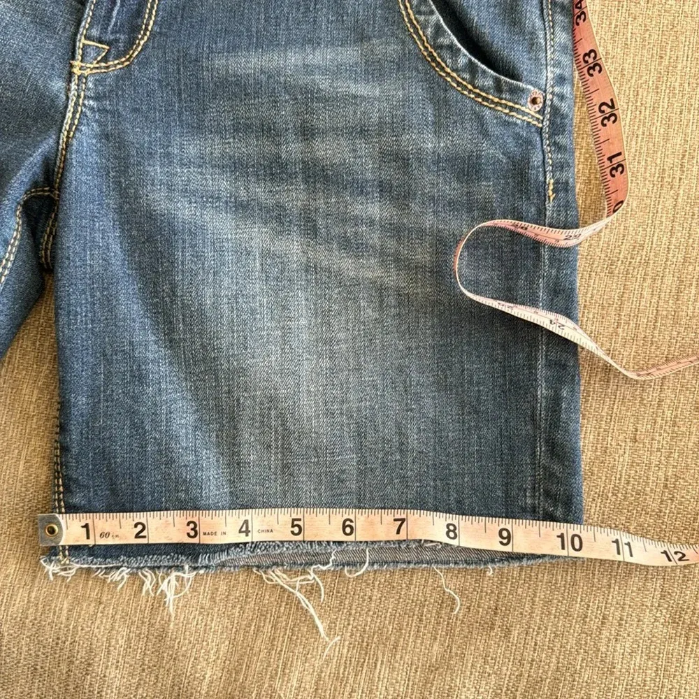 Earl jeans denim shorts size 31 cargo walking Bermuda Blue - Image 7