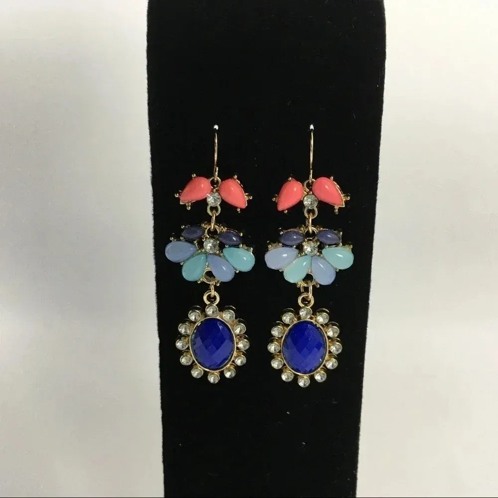 Multi Color Drop Dangle Hook‎ Earrings - Image 2